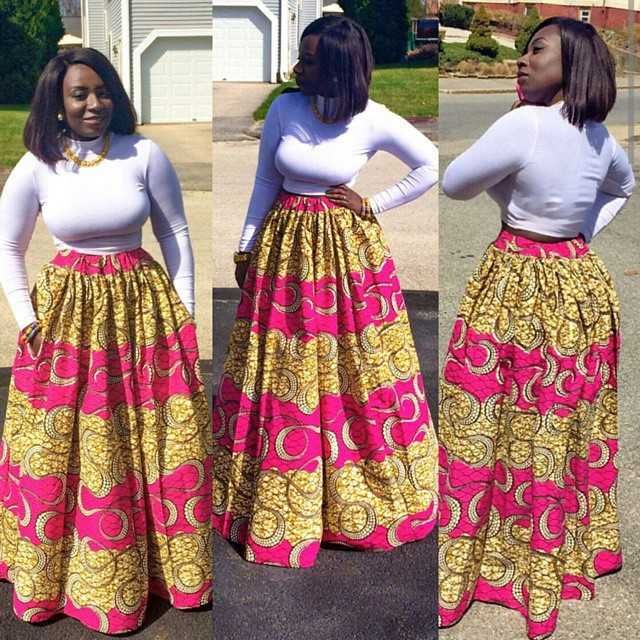 Ankara high waist skirt and crop top – Naijafashions